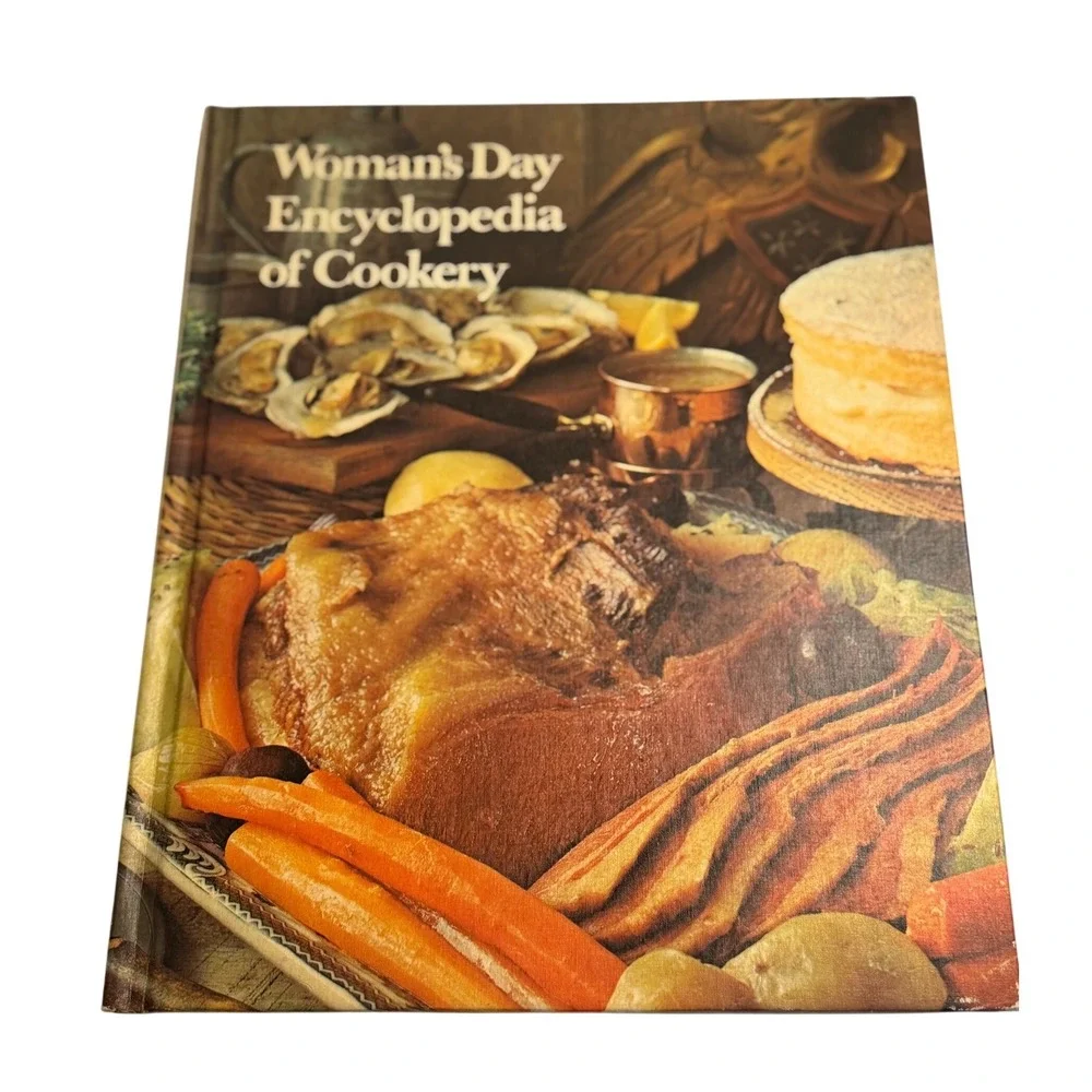 VTG Woman's Day Encyclopedia of Cookery Vol 1 Cookbook Hardcover Retro Recipes